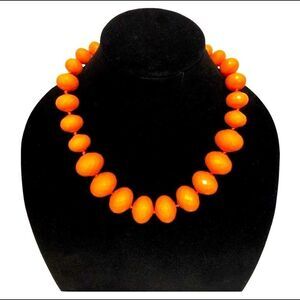 New York & Company Orange Plastic Fashion Jewelry Chocker New with Tags